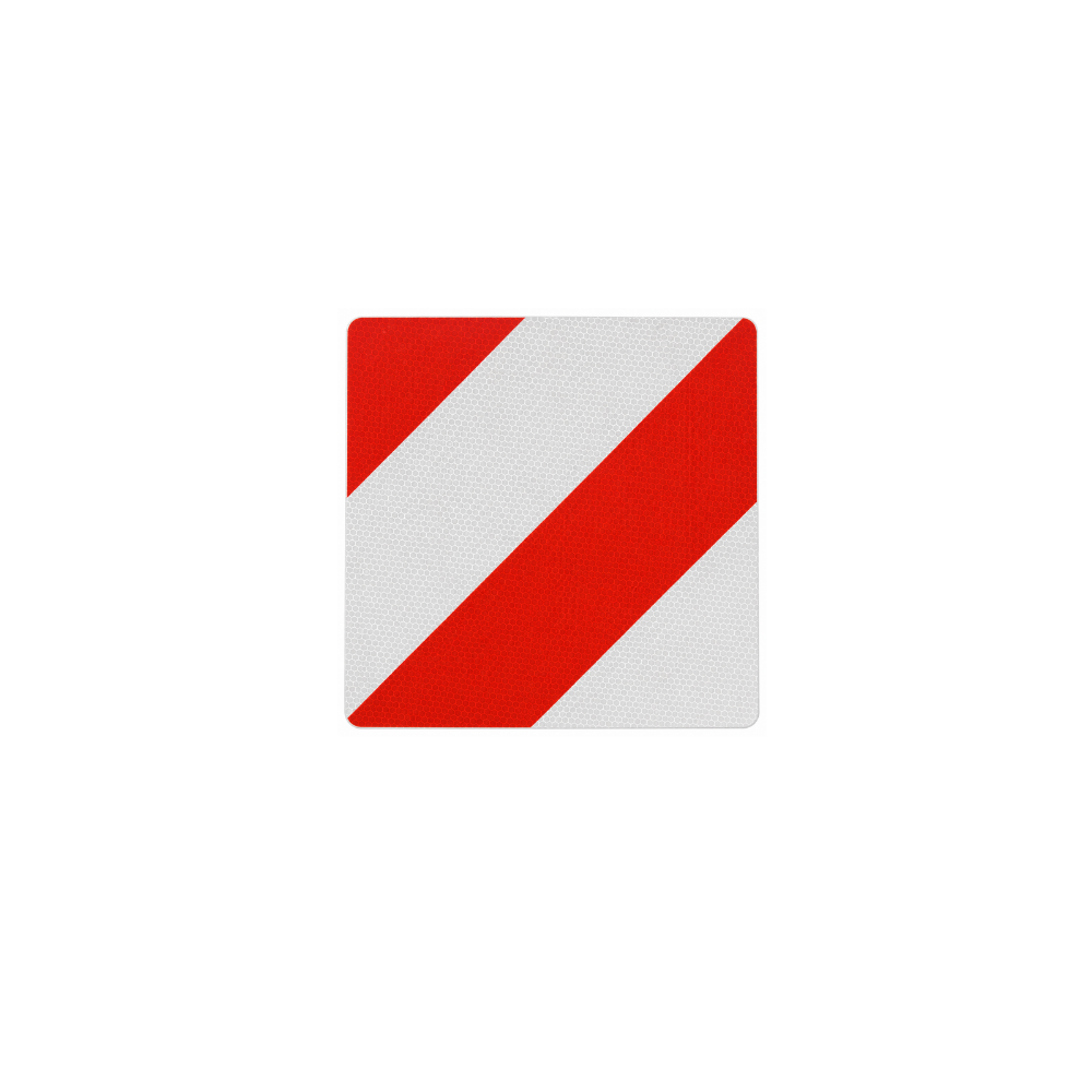 Markierungstafel DORA-TT-ECE, beidseitig rot/weiss R3 reflektierend, 282 X 282 mm Alu